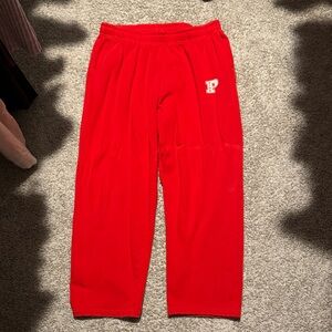 PINK Victoria's Secret Vibrant Red Joggers